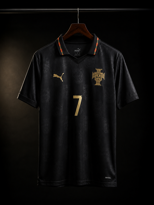 🔥Liquidacion de Stock l CAMISETA NEGRA PORTUGAL l ¡Aprovecha ya!⚡️