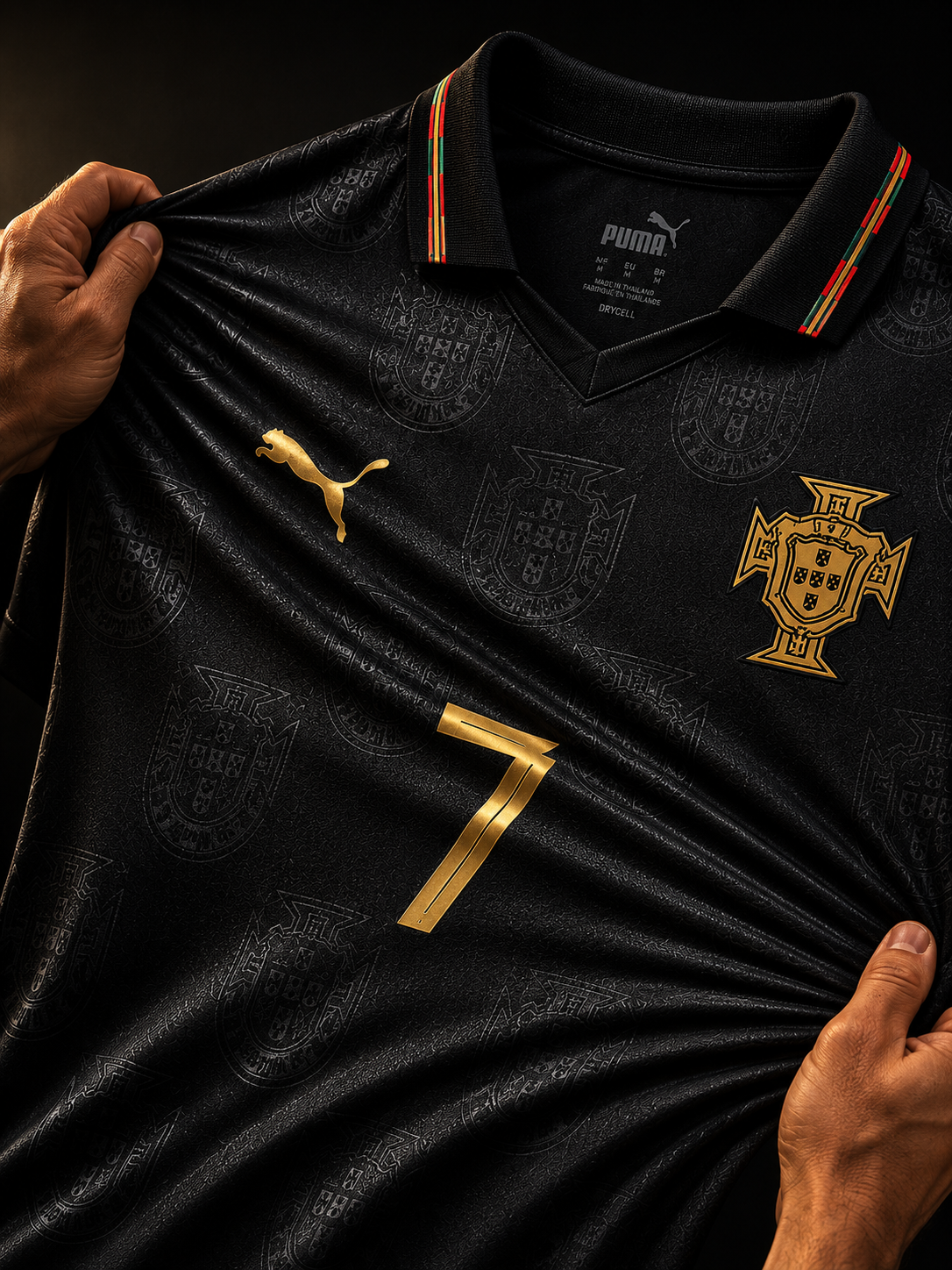 🔥Liquidacion de Stock l CAMISETA NEGRA PORTUGAL l ¡Aprovecha ya!⚡️